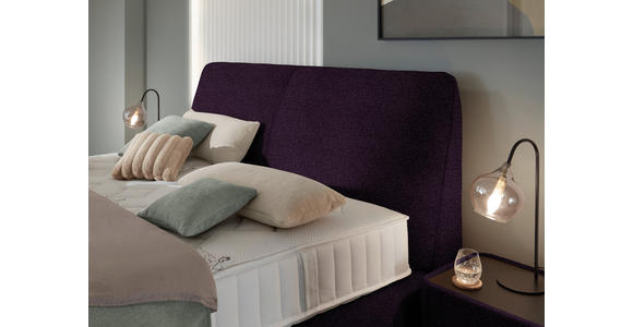 BOXSPRINGBETT 200/200 cm  in Violett  - Violett/Schwarz, Design, Kunststoff/Textil (200/200cm) - Johann Jakob