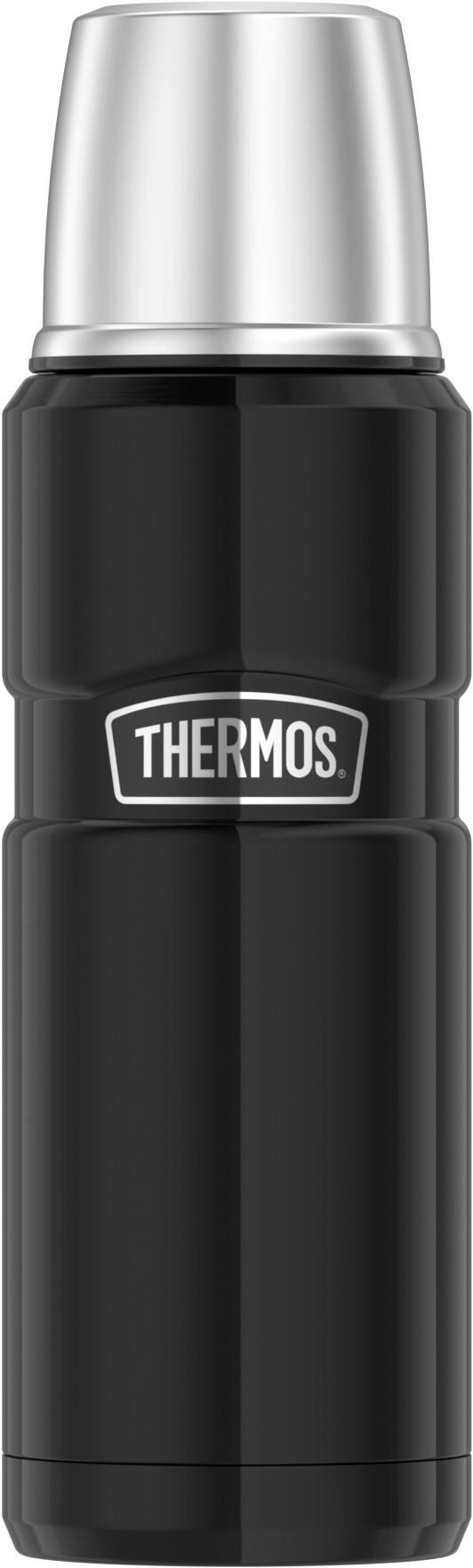 ISOLIERFLASCHE STAINLESS KING 0,47 L  - Schwarz Hochglanz, Metall (0,47l) - Thermos
