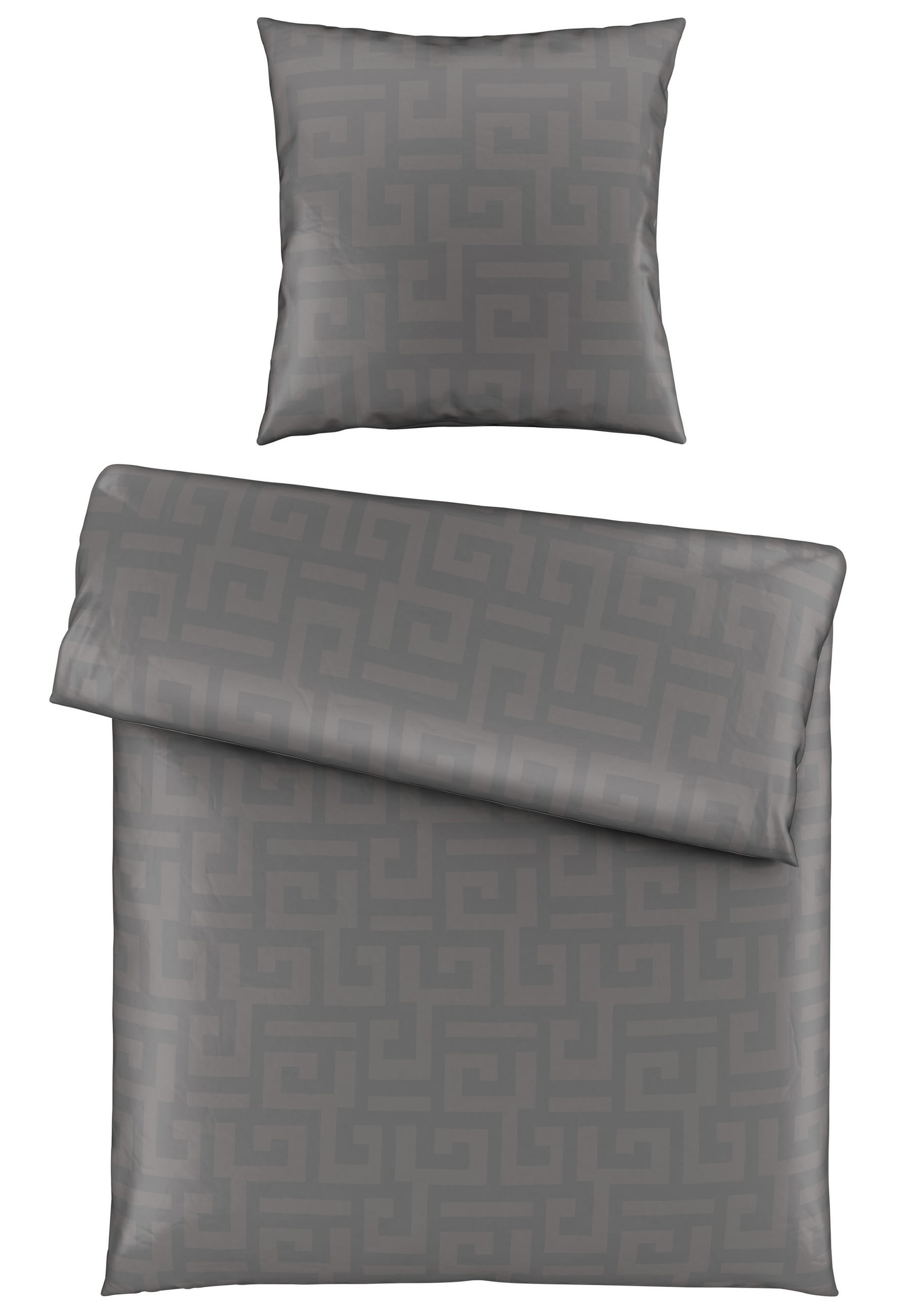 WENDEBETTWÄSCHE Mila Satin - Anthrazit, Basics, Textil (135/200cm) - Bio:Vio
