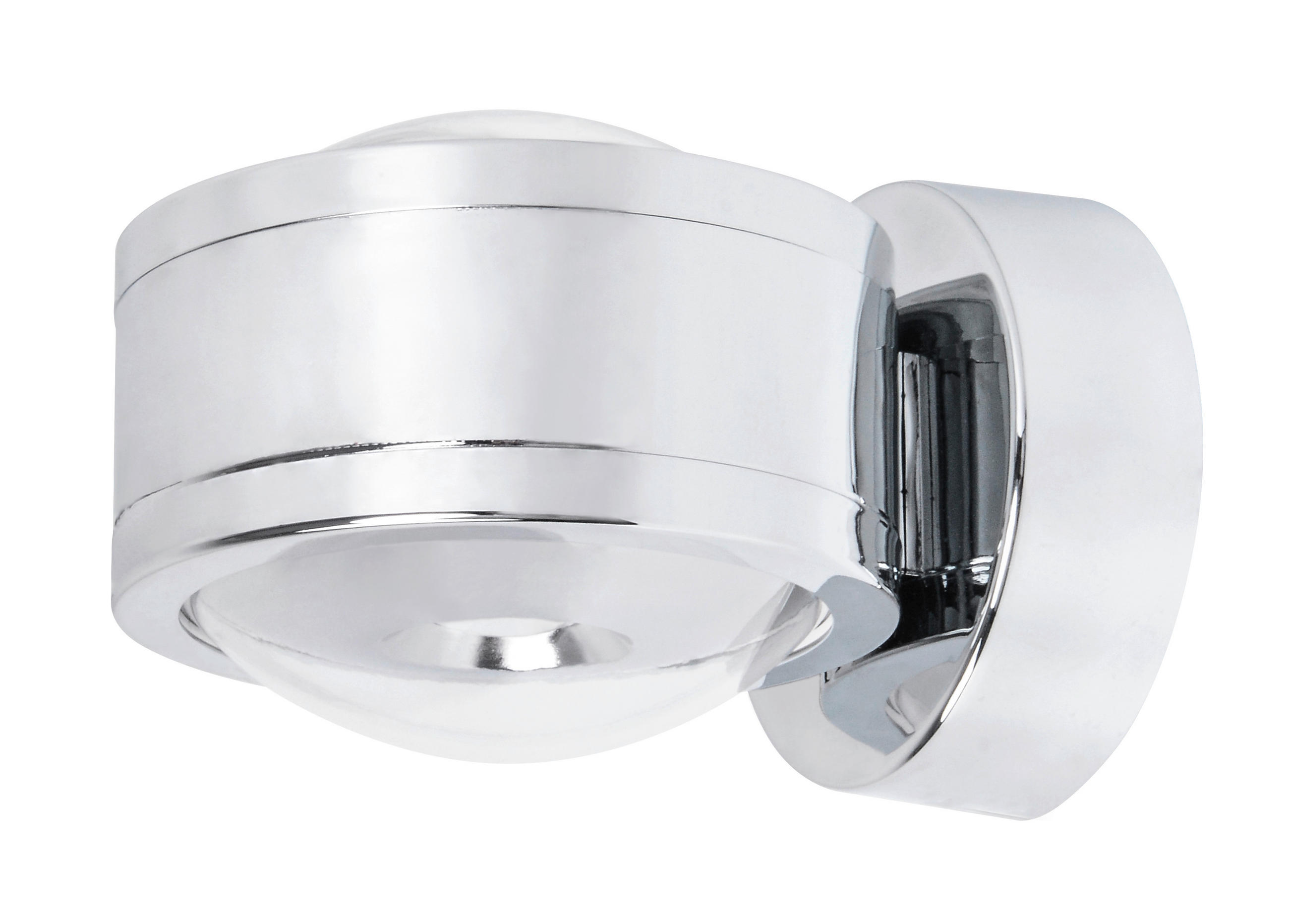 LED-WANDLEUCHTE MEGATRON PRO AMBIENTE 14,3/11,2/9,0 cm   - Chromfarben, Design, Metall (14,3/11,2/9,0cm)