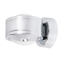 LED-WANDLEUCHTE 14,3/11,2/9,0 cm   - Chromfarben, Design, Metall (14,3/11,2/9,0cm)