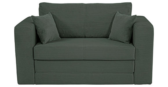 JUGEND- UND KINDERSOFA  in Cord Dunkelgrün  - Dunkelgrün/Schwarz, KONVENTIONELL, Textil (136/78/72cm) - Xora