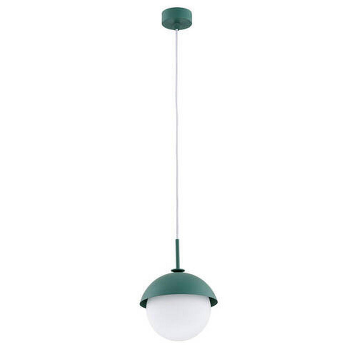 HÄNGELEUCHTE 20/109 cm  - Weiß/Grün, KONVENTIONELL, Glas/Metall (20/109cm)