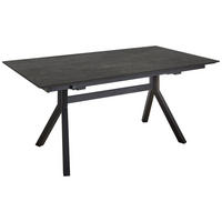 ESSTISCH Schwarz rechteckig  ausziehbar, in verschiedenen Größen erhältlich, in verschiedenen Holzdekoren erhältlich  - Schwarz, Basics, Holzwerkstoff/Metall (180-280/95/76cm) - Celina Home