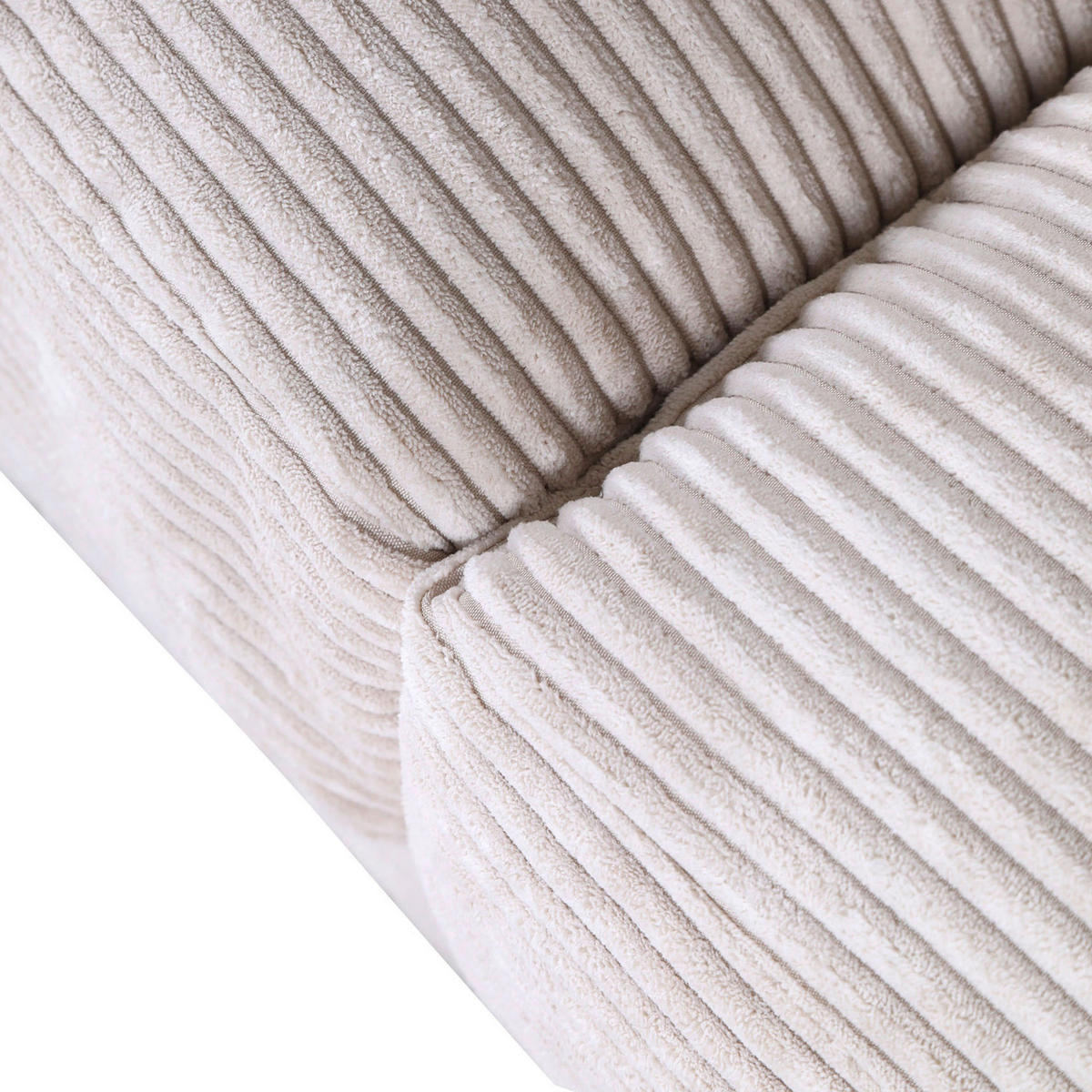 BIGSOFA in Cord Altrosa  - Schwarz/Altrosa, Romantik / Landhaus, Kunststoff/Textil (270/67/120cm) - Landscape