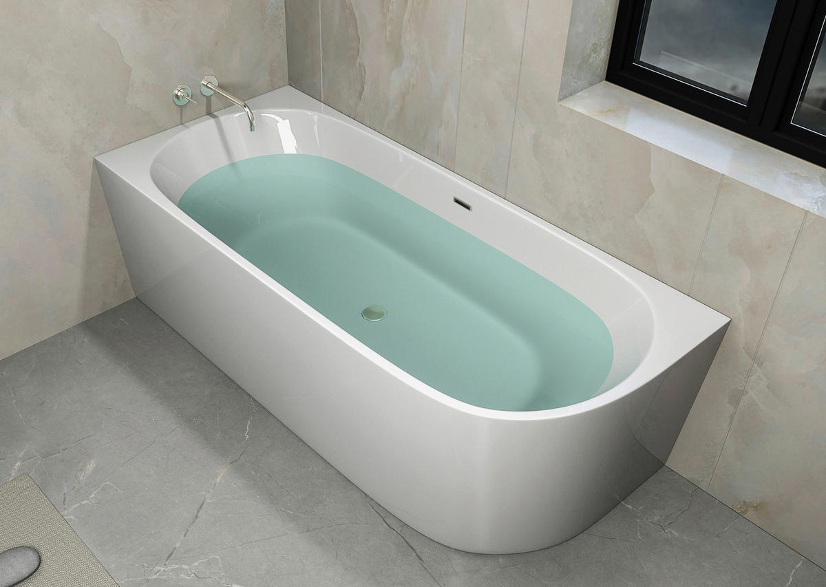 BADEWANNE freistehend, Wandmontage  170/75/60 cm  - Weiß, KONVENTIONELL, Kunststoff (170/75/60cm) - Sanotechnik