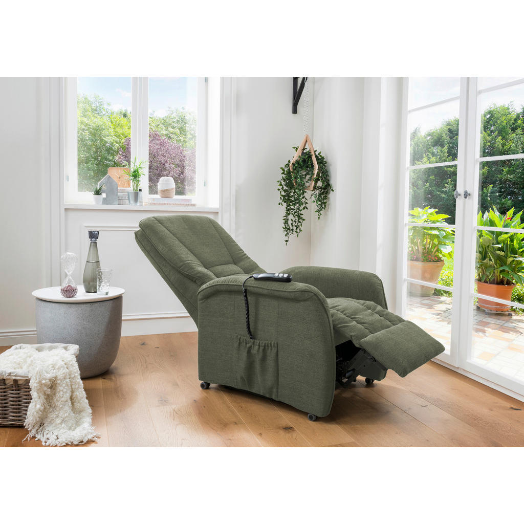 Thumbnail - Livetastic Fernsehsessel, Dunkelgrün, Textil, 77x107x88 cm, Made in EU, Stoffauswahl, Relaxfunktion, Netzbetrieb, Wohnzi...