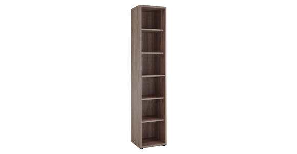 AKTENREGAL 43,9/215,2/40 cm - Trüffeleichefarben/Schwarz, KONVENTIONELL, Holzwerkstoff/Kunststoff (43,9/215,2/40cm) - Voleo