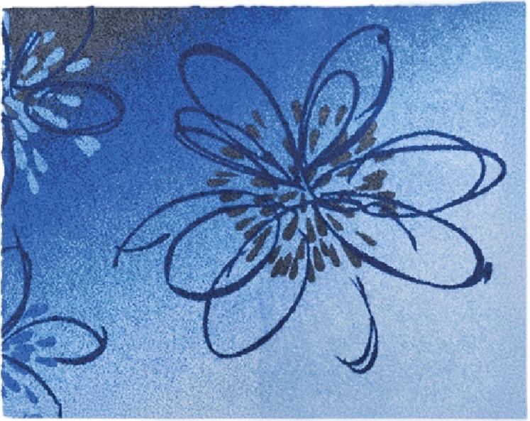 BADTEPPICH LUSIA Blau 50/60 cm  - Blau, KONVENTIONELL, Kunststoff/Textil (50/60cm) - Grund