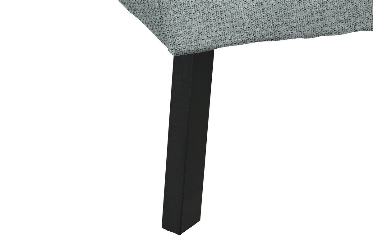 ECKSOFA in Webstoff Grau  - Schwarz/Grau, Design, Textil/Metall (280/205cm) - MID.YOU