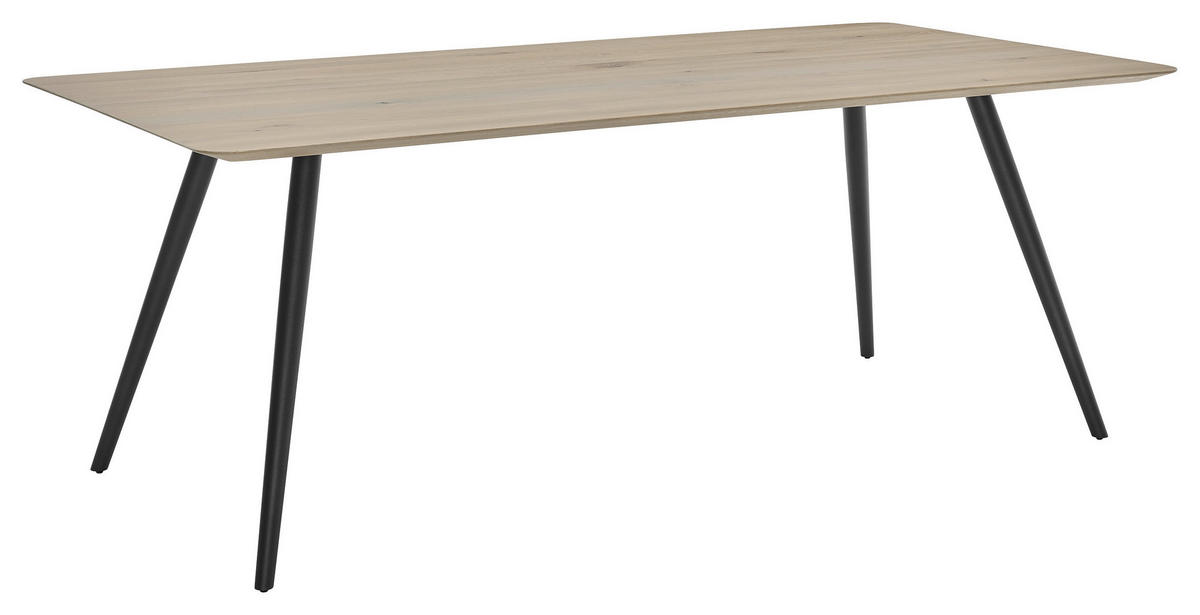 ESSTISCH Asteiche massiv rechteckig Eichefarben  - Eichefarben/Anthrazit, Design, Holz/Metall (200/100/77cm) - Musterring