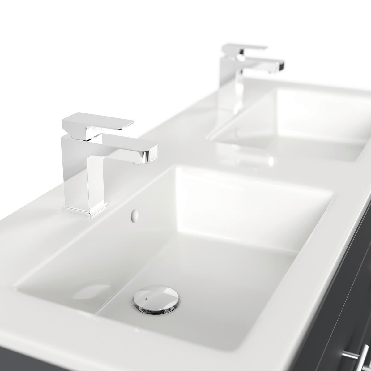 WASCHTISCHKOMBI 120 cm  - Graphitfarben/Weiß, Basics, Keramik/Holzwerkstoff (120cm) - MID.YOU