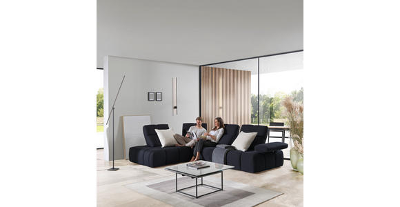 ECKSOFA in Struktur Schwarz 233/313 cm - Schwarz, Design, Kunststoff/Textil (233/313cm) - Emilio Belluti