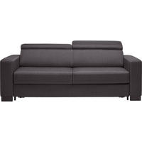 CANAPEA EXTENSIBILĂ textil gri închis  - culoare lemn wenge/gri deschis, Design, lemn/textil (222/83/104cm) - Novel