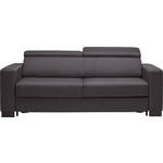SCHLAFSOFA in Webstoff Dunkelgrau  - Wengefarben/Dunkelgrau, Design, Holz/Textil (222/83/104cm) - Novel