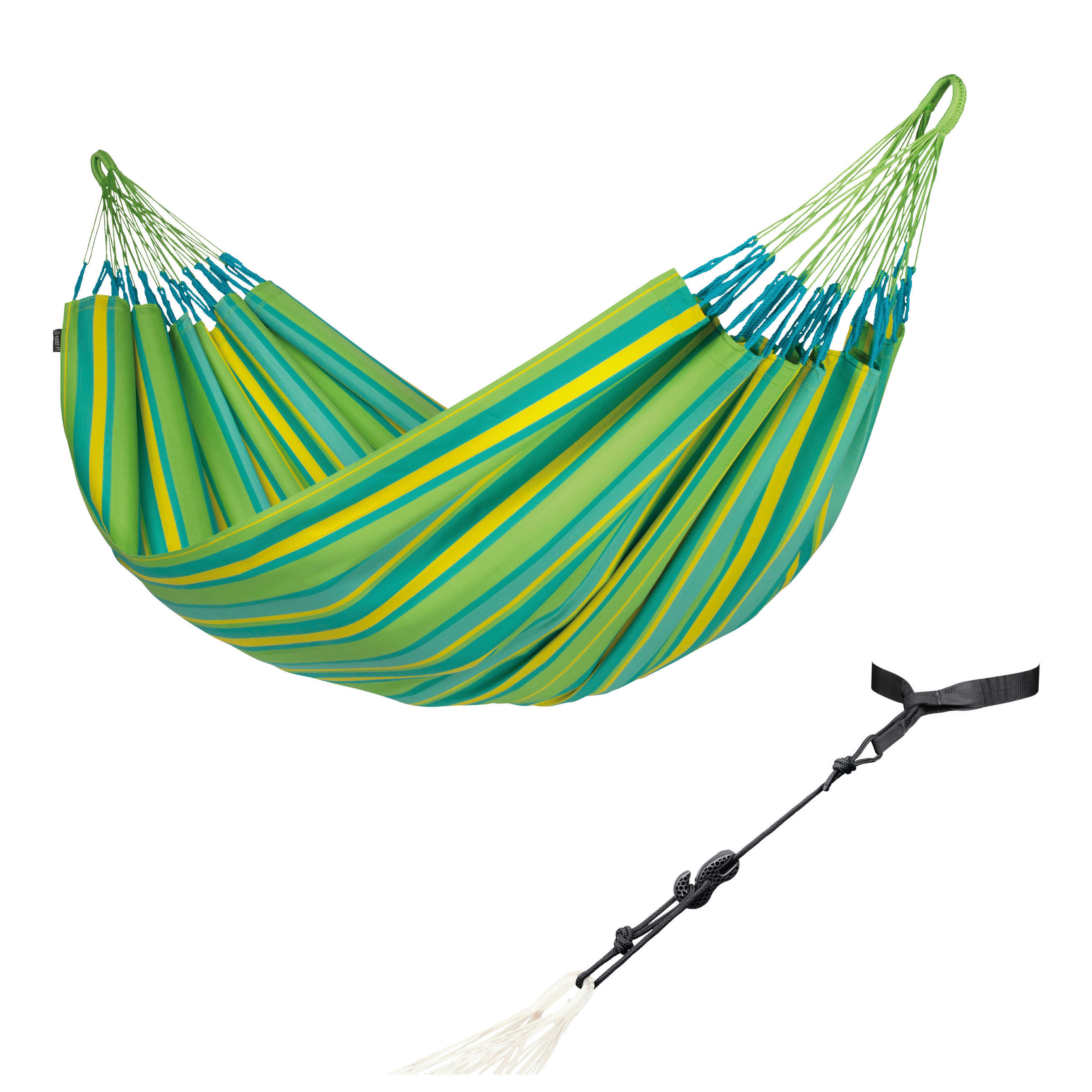 HÄNGEMATTE double outdoor  - Türkis/Gelb, KONVENTIONELL, Textil (160/350cm) - La Siesta
