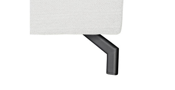 ECKSOFA Weiß Chenille  - Schwarz/Weiß, KONVENTIONELL, Textil/Metall (266/185cm) - Carryhome