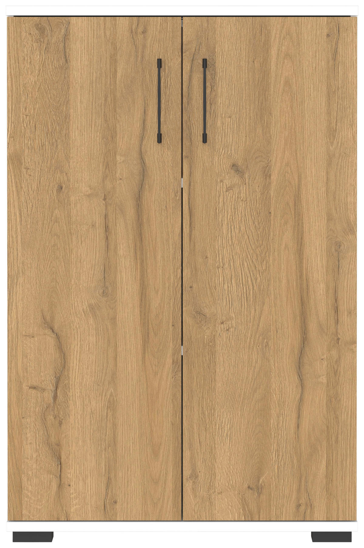 AKTENSCHRANK Weiß, Eichefarben  - Eichefarben/Weiß, MODERN, Holzwerkstoff (80/123/40cm) - Germania
