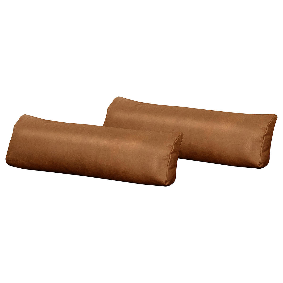 2-SITZER-SOFA  in Echtleder Cognac   - Cognac/Beige, Design, Leder/Kunststoff (240/85/123cm) - Livetastic