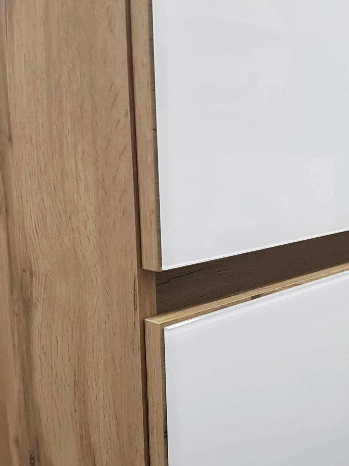 UNTERSCHRANK in   - Weiss/Eichefarben, Konventionell, Glas/Holzwerkstoff (40/79/35cm) - Held