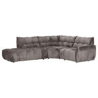 ECKSOFA Grau Flachgewebe  - Schwarz/Grau, MODERN, Kunststoff/Textil (275/235cm) - Landscape