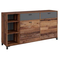 SIDEBOARD Jackson  in 160/85/40 cm  - Anthrazit/Schwarz, Design, Holzwerkstoff/Kunststoff (160/85/40cm) - MID.YOU