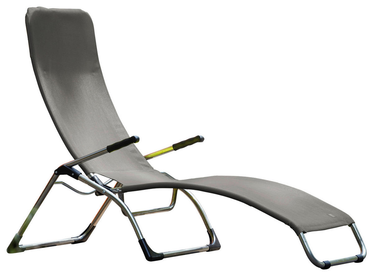 BÄDERLIEGE 63/107/142 cm  - Grau, Design, Textil/Metall (63/107/142cm) - FIAM