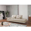 RÉCAMIERE in Flachgewebe Creme  - Creme/Schwarz, Konventionell, Textil/Metall (231/90/122cm) - Sit & More