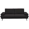 3-SITZER-SOFA in Leder Dunkelbraun  - Dunkelbraun/Schwarz, Design, Leder/Metall (222/86/104cm) - Dieter Knoll