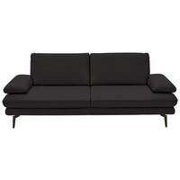 3-SITZER-SOFA in Echtleder Dunkelbraun  - Dunkelbraun/Schwarz, Design, Leder/Metall (222/86/104cm) - Dieter Knoll