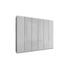 FALTTÜRENSCHRANK 300/216/58 cm 6-türig Grau, Weiß  - Chromfarben/Weiß, KONVENTIONELL, Glas/Holzwerkstoff (300/216/58cm) - Dieter Knoll