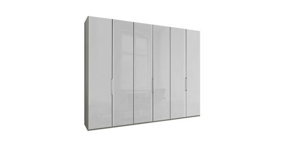 FALTTÜRENSCHRANK  in Grau, Weiß  - Chromfarben/Weiß, KONVENTIONELL, Glas/Holzwerkstoff (300/216/58cm) - Dieter Knoll