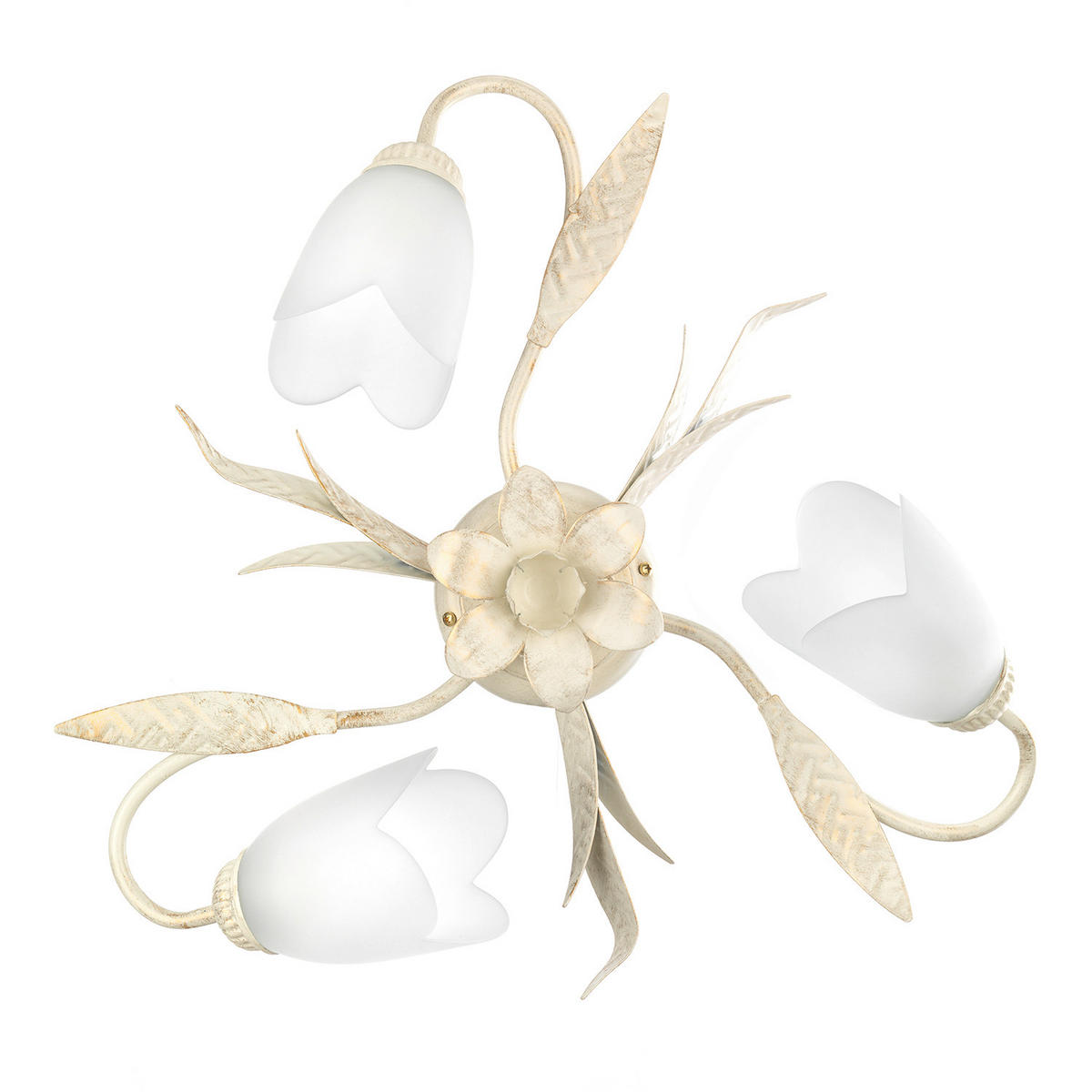 STROPNÉ SVIETIDLO, 50/18 cm  - biela, Konventionell, kov/sklo (50/18cm)