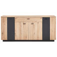 SIDEBOARD  in 180/82/44 cm  - Eichefarben/Anthrazit, Design, Holzwerkstoff/Metall (180/82/44cm) - Carryhome