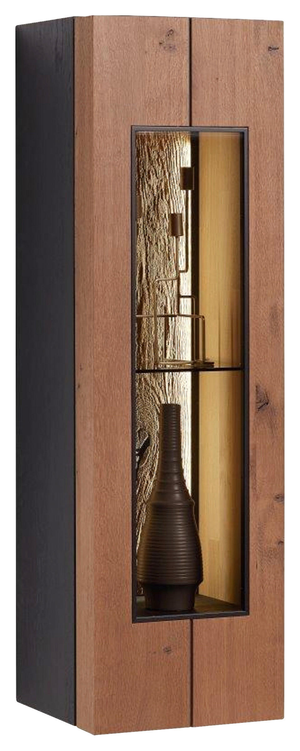 HÄNGEELEMENT in Anthrazit, Eichefarben - Eichefarben/Anthrazit, KONVENTIONELL, Glas/Holz (36/121/36cm) - Schöner Wohnen