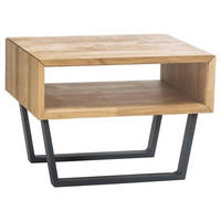 NACHTSCHRANK 50/41/36 cm Eiche massiv  - Eiche Bianco/Anthrazit, Natur, Holz/Metall (50/41/36cm) - Hasena