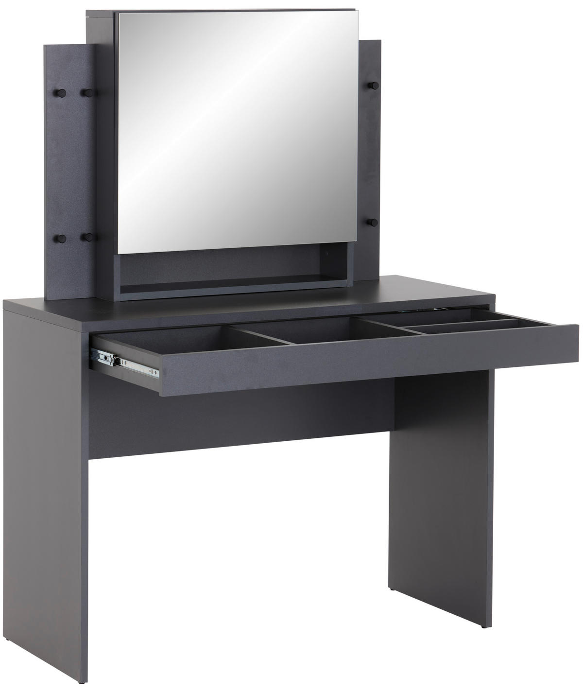 SCHMINKTISCH Anthrazit  - Anthrazit, MODERN, Holzwerkstoff (100/76/45cm) - Boxxx