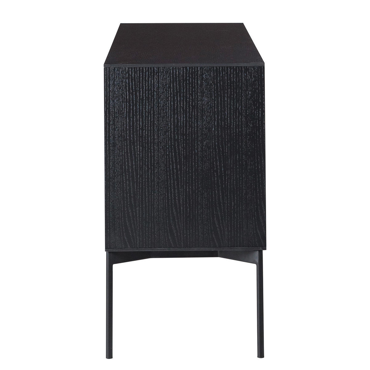 SIDEBOARD antracit, svart  160/82/45 cm  - svart/antracit, Design, metall/trämaterial (160/82/45cm) - home24