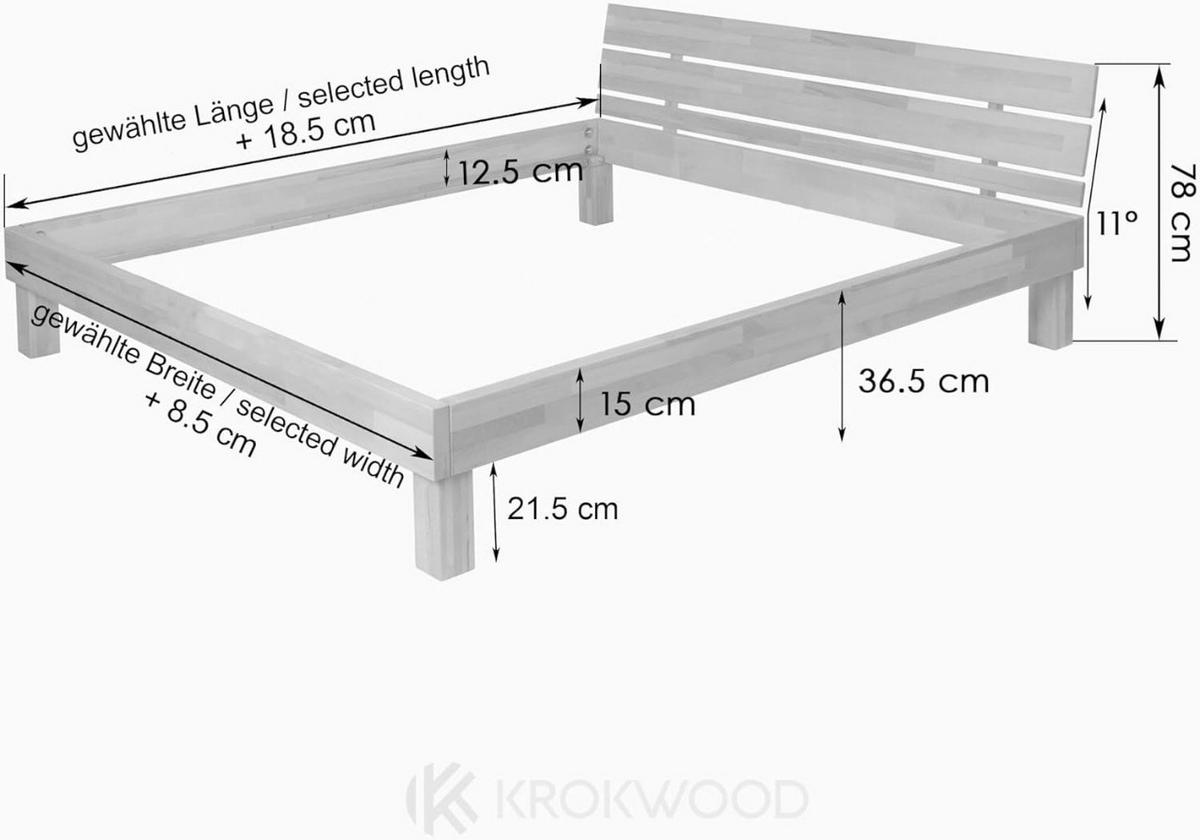 POSTEĽ, 140/200 cm jadrový buk - jadrový buk, Natur, drevo (140/200cm) - MID.YOU