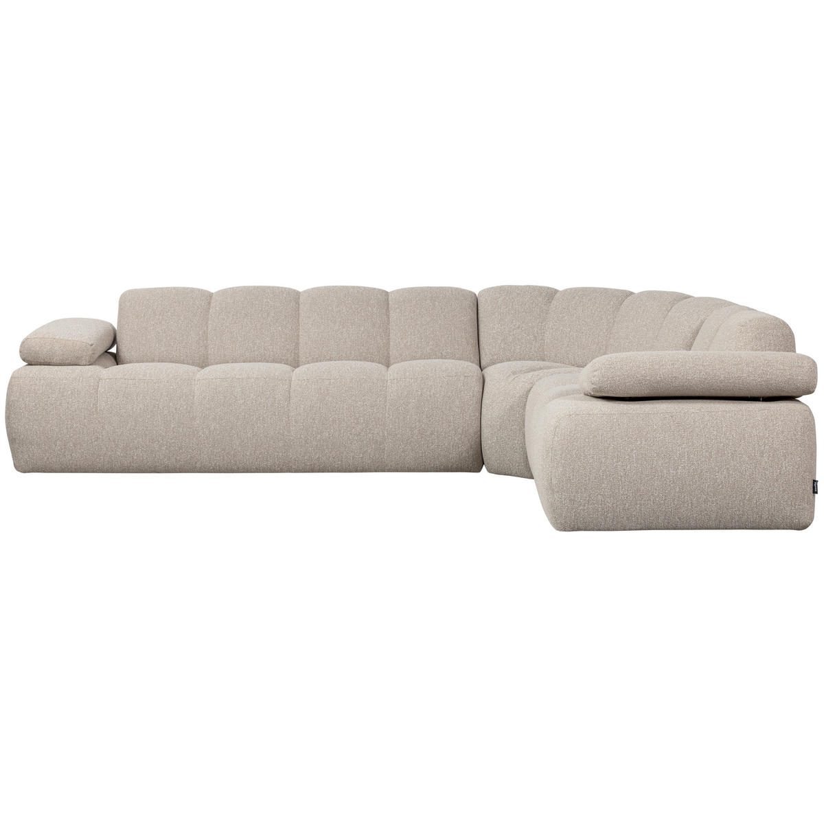 ECKSOFA Mojo Beige Bouclé Armteilverstellung  - Beige/Schwarz, MODERN, Kunststoff/Textil (310/230cm) - Livetastic