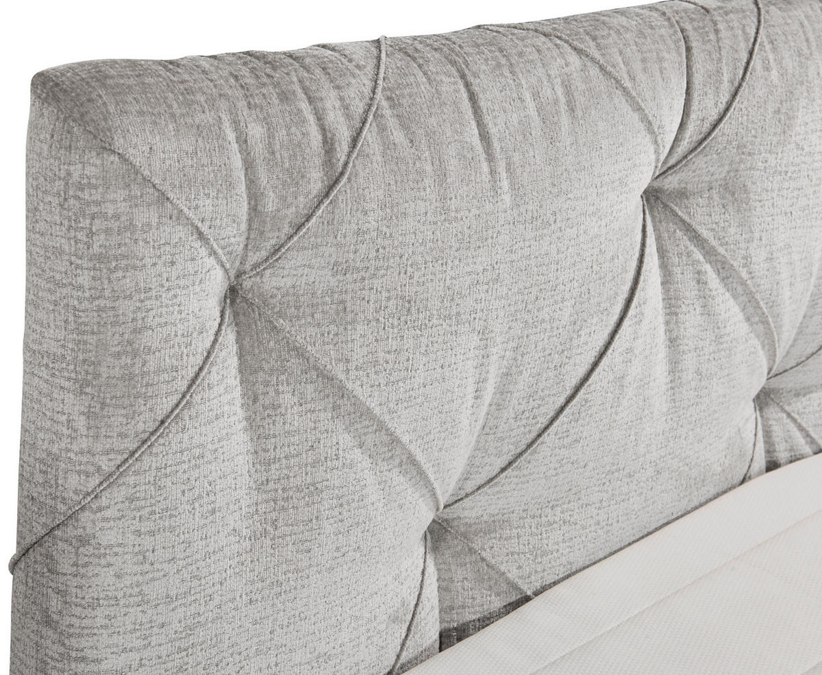 BOXSPRINGBETT 180/200 cm  in Grau  - Schwarz/Grau, Design, Holzwerkstoff/Kunststoff (180/200cm) - Boxxx