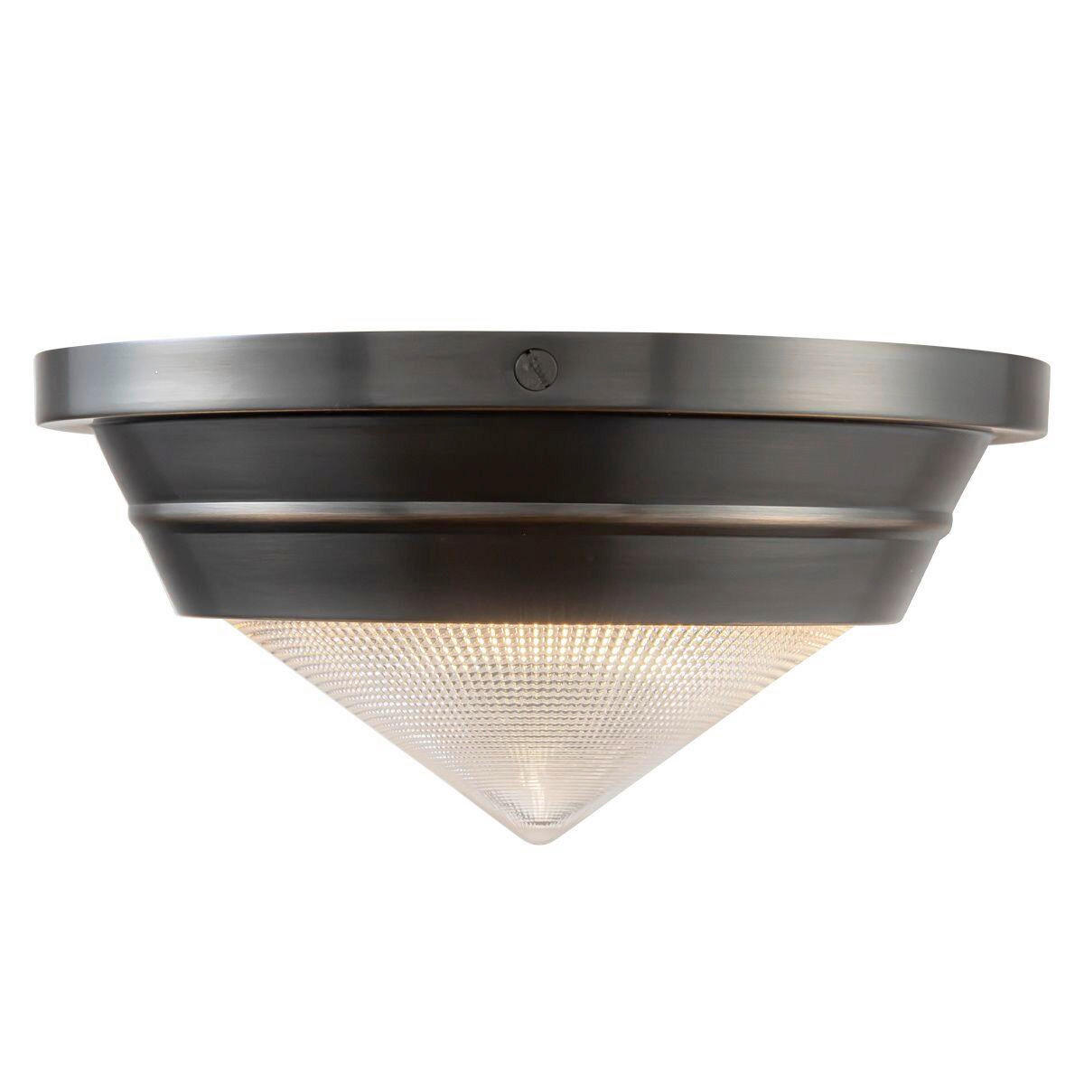 DECKENLEUCHTE Alora 25,9/12,5 cm   - Bronzefarben, KONVENTIONELL, Glas/Metall (25,9/12,5cm) - Elstead Lighting