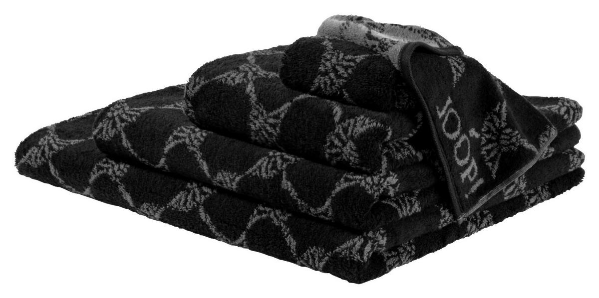 GÄSTETUCHSET CLASSIC CORNFLOWER Schwarz 3-teilig 30/50 cm  - Schwarz, Design, Textil (30/50cm) - Joop!