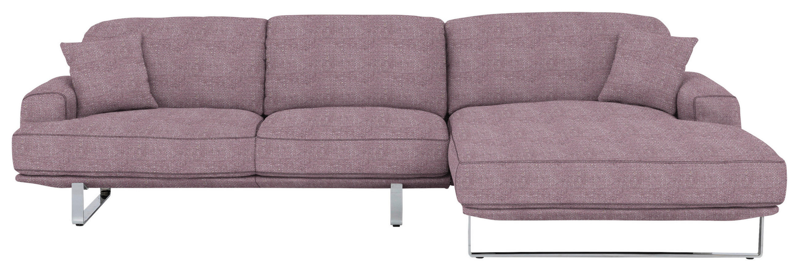 ECKSOFA Lesina Flieder Webstoff  - Flieder, Design, Textil/Metall (304/184cm) - Dieter Knoll