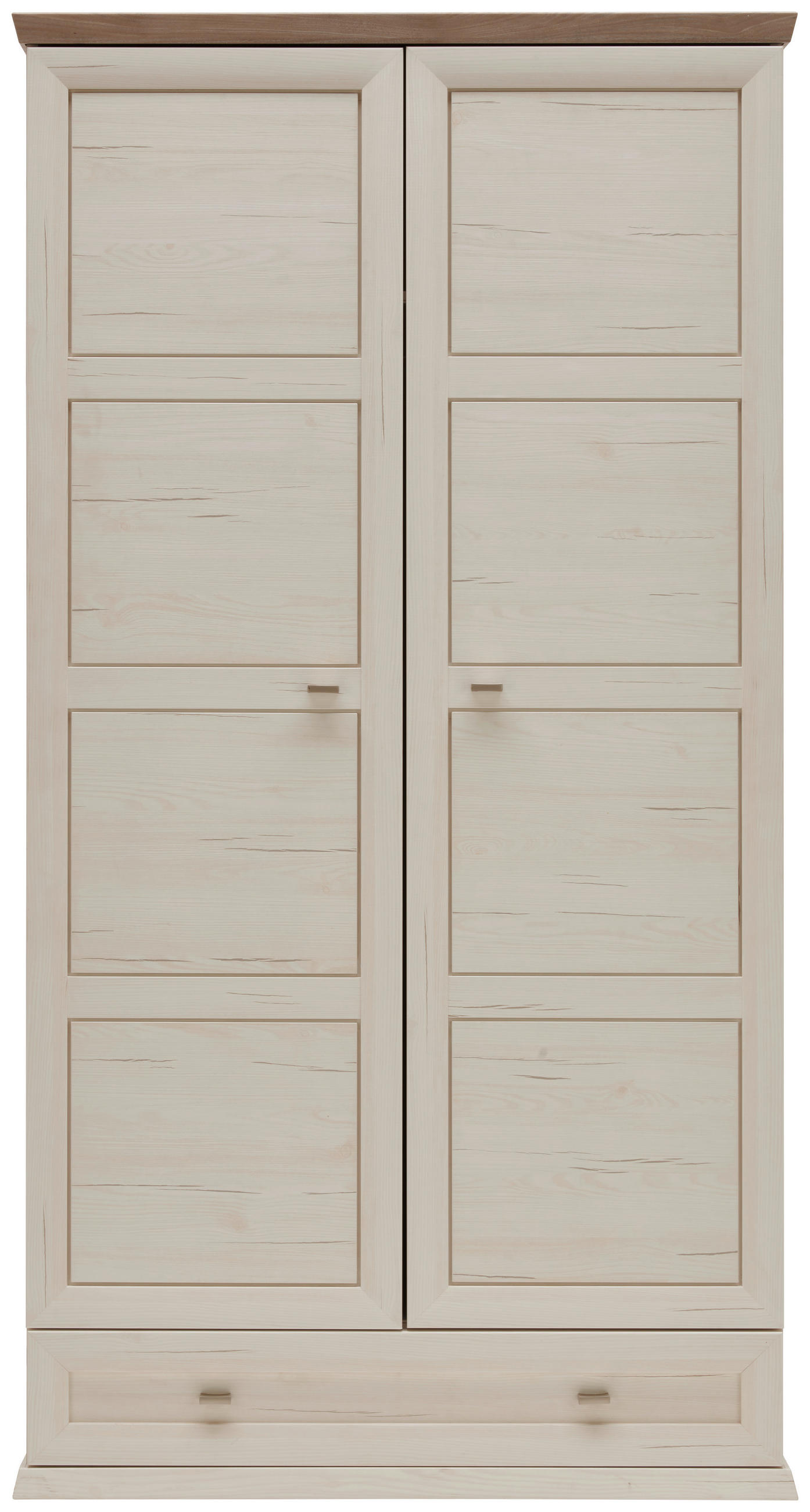 GARDEROBENSCHRANK 104/196,7/60,5 cm  - Grau/Pinienfarben, LIFESTYLE, Holzwerkstoff/Metall (104/196,7/60,5cm) - Hom`in