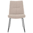 STUHL - Hellgrau/Schwarz, Design, Textil/Metall (50/90/68cm) - Valnatura