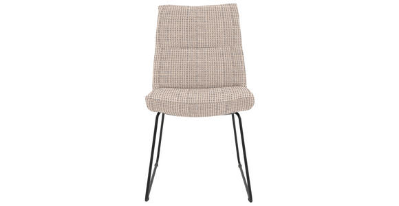 STUHL - Hellgrau/Schwarz, Design, Textil/Metall (50/90/68cm) - Valnatura
