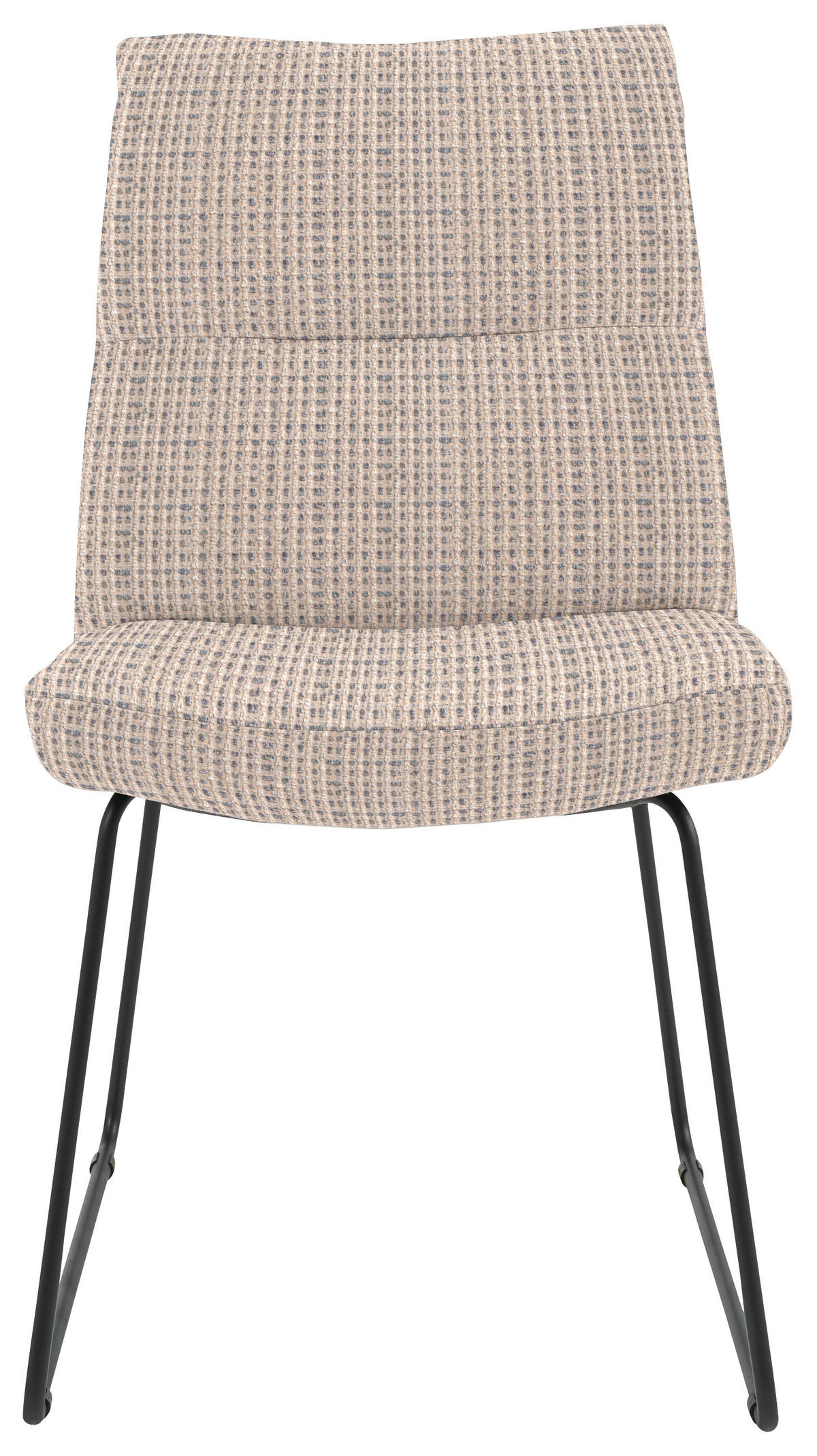 STUHL - Hellgrau/Schwarz, Design, Textil/Metall (50/90/68cm) - Valnatura