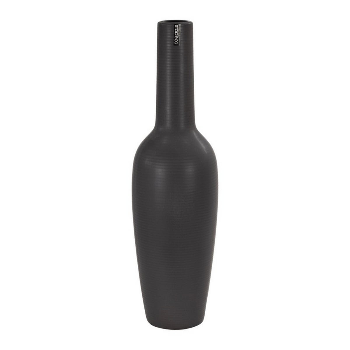 VÁZA, keramika,  - hnědá, Basics, keramika (17/58cm)