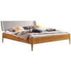 BETT 140/200 cm  in Hellgrau, Wildeiche  - Wildeiche/Hellgrau, Design, Holz/Textil (140/200cm) - Hasena